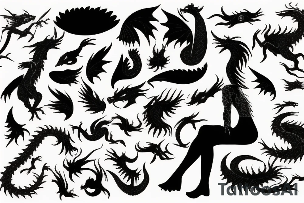 Girl with dragon tattoo idea
