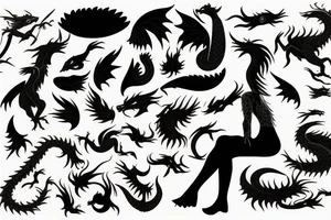 Girl with dragon tattoo idea