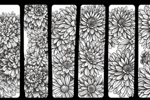 chrysanthemum floral design tattoo idea