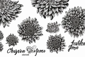 chrysanthemum floral design tattoo idea