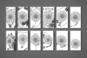 chrysanthemum line art tattoo idea