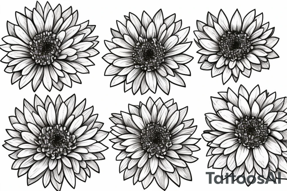 chrysanthemum line art tattoo idea
