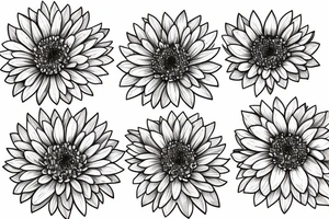 chrysanthemum line art tattoo idea