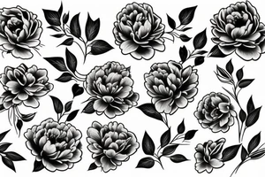 peony tattoo idea
