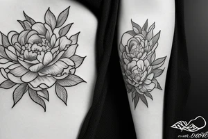 peony tattoo idea
