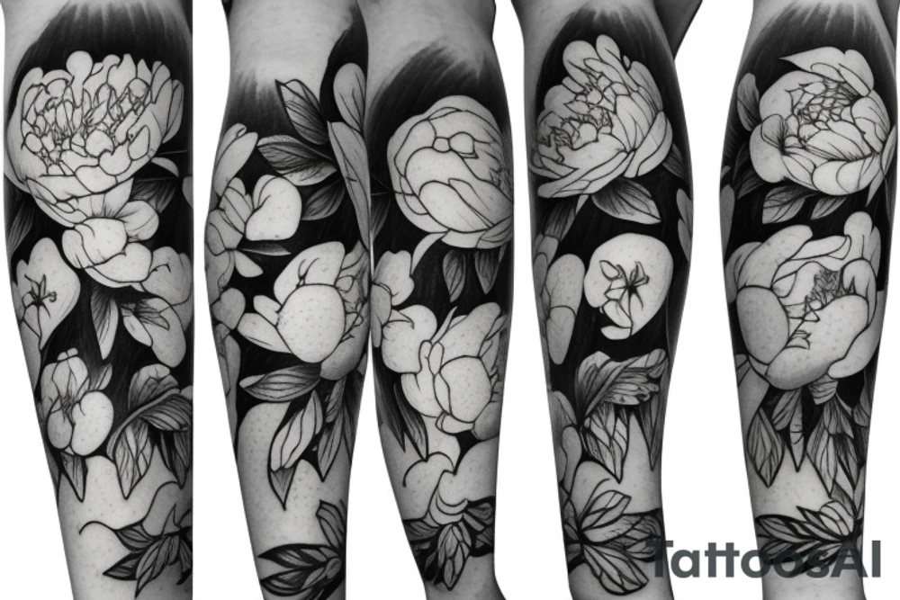 peony tattoo idea