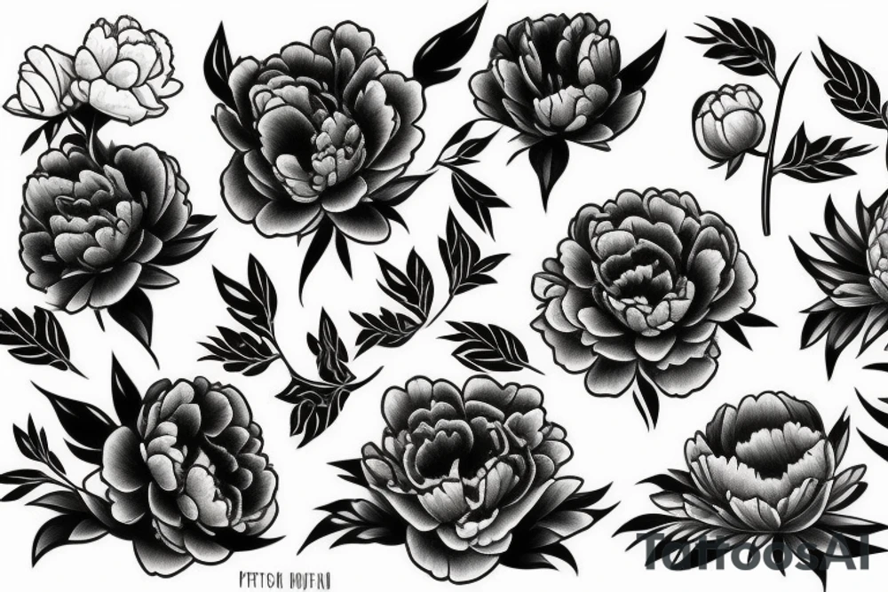 peony tattoo idea