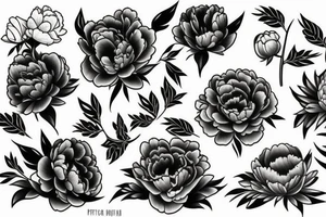 peony tattoo idea