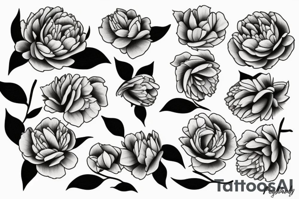 peony tattoo idea