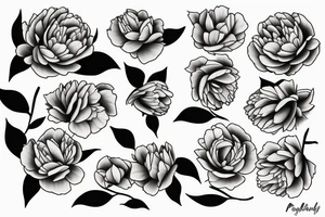 peony tattoo idea