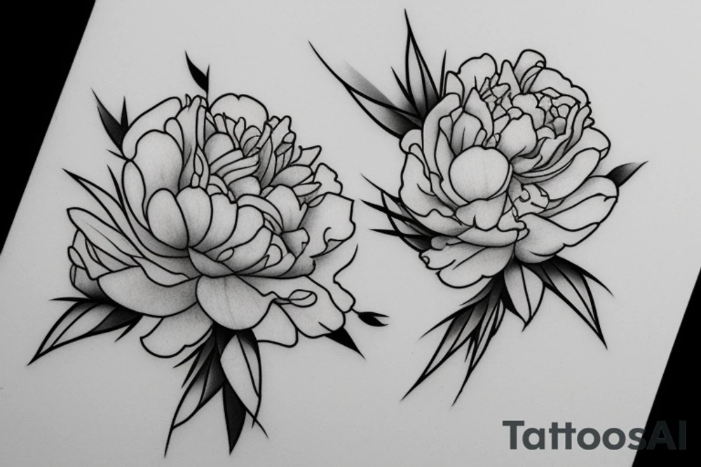 peony tattoo idea