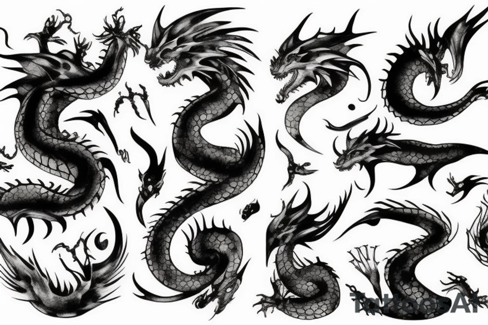girl with dragon tattoo idea