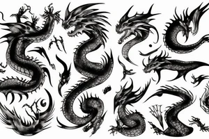 girl with dragon tattoo idea
