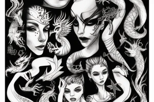 girl with dragon tattoo idea