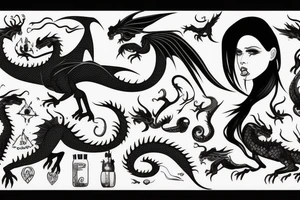 girl with dragon tattoo idea