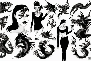 girl with dragon tattoo idea