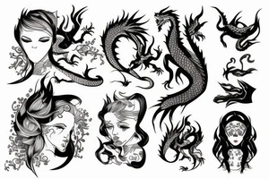 girl with dragon tattoo idea