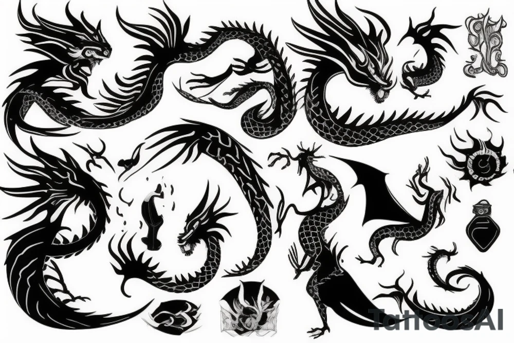 girl with dragon tattoo idea