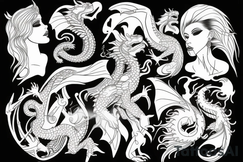 girl with dragon tattoo idea
