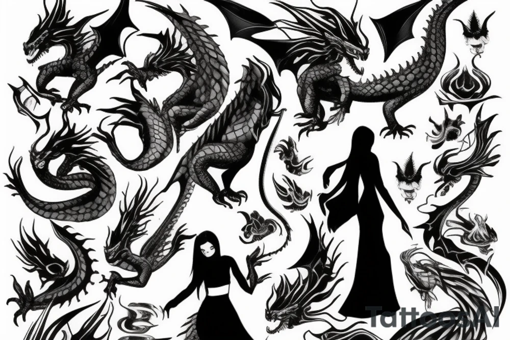 girl with dragon tattoo idea