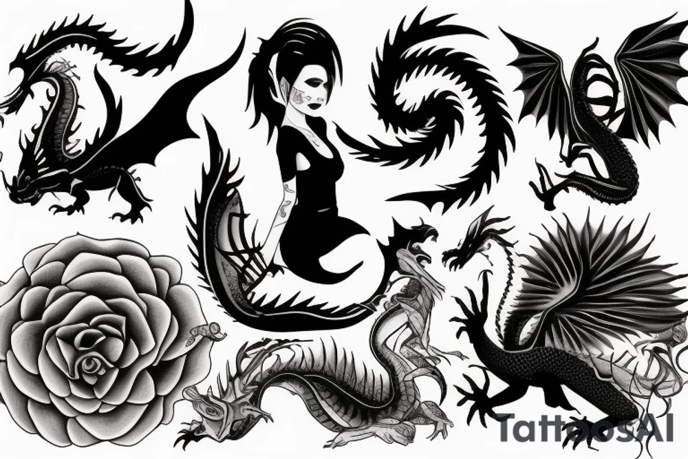 girl with dragon tattoo idea
