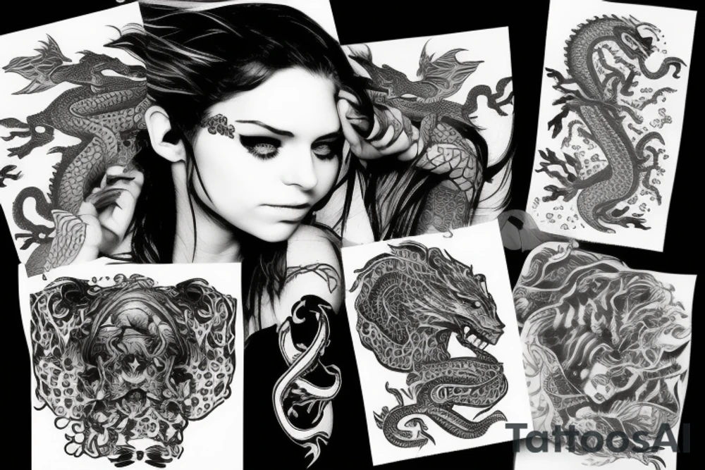girl with dragon tattoo idea