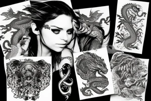 girl with dragon tattoo idea