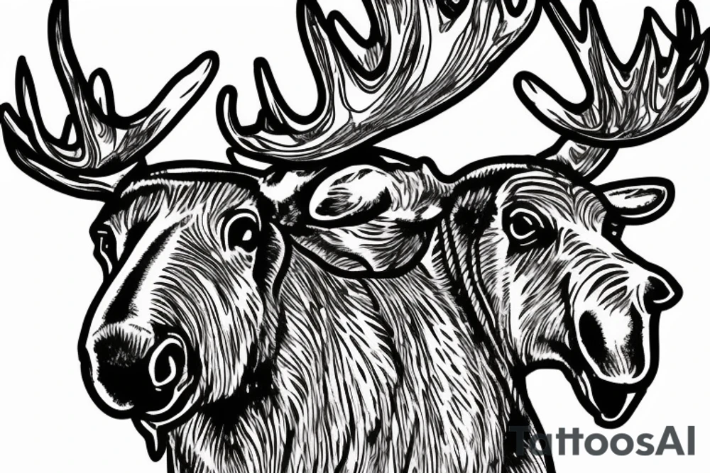 moose on a motorcycle tattoo idea