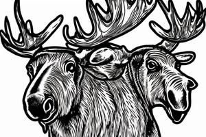 moose on a motorcycle tattoo idea