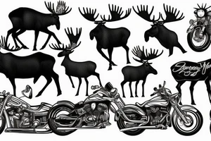 moose on a motorcycle tattoo idea