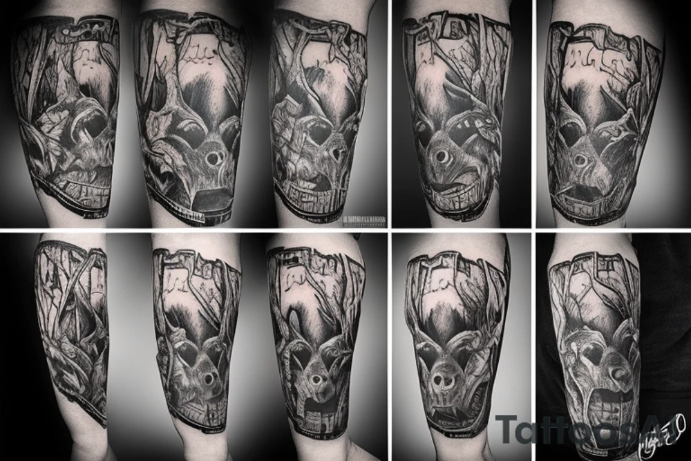 moose on a motorcycle tattoo idea