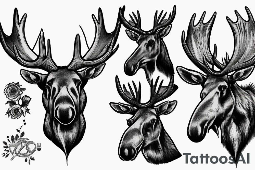 moose on a motorcycle tattoo idea