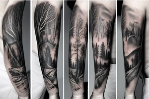 moose sleeve tattoo idea