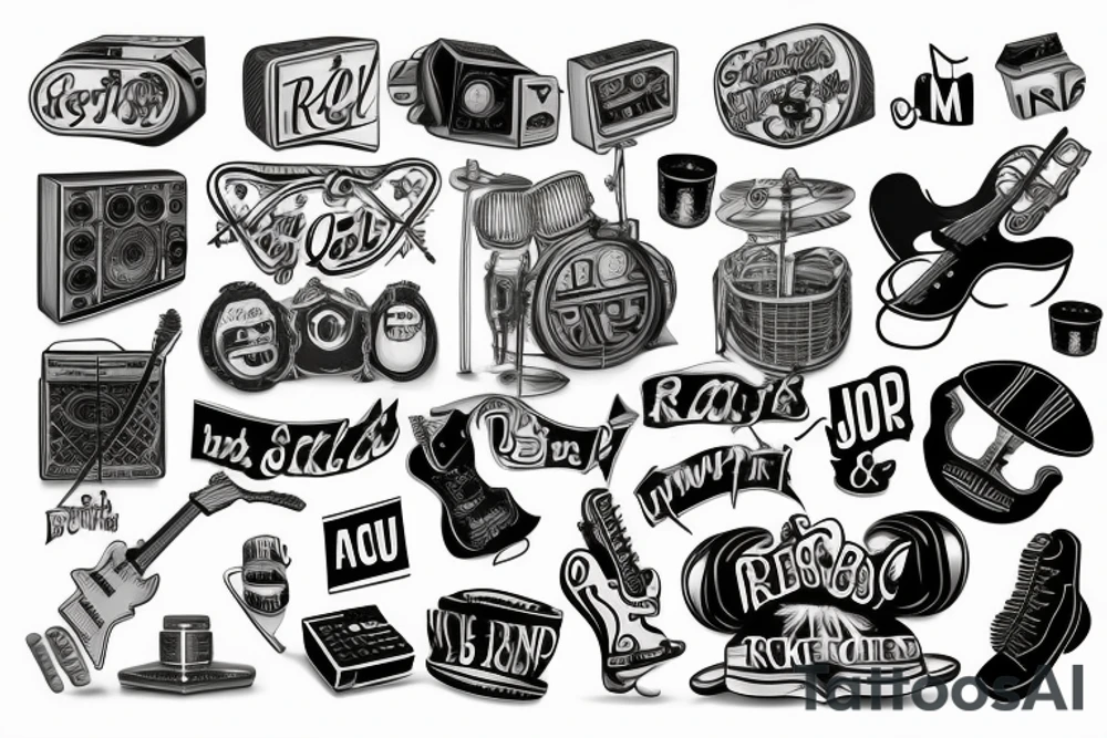 JavaScript and rock-n-roll tattoo idea