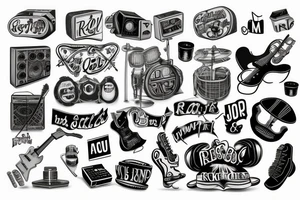 JavaScript and rock-n-roll tattoo idea