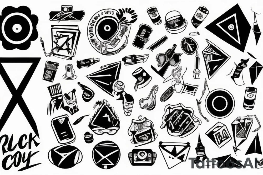 program code and rock-n-roll tattoo idea