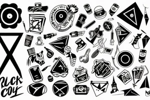 program code and rock-n-roll tattoo idea