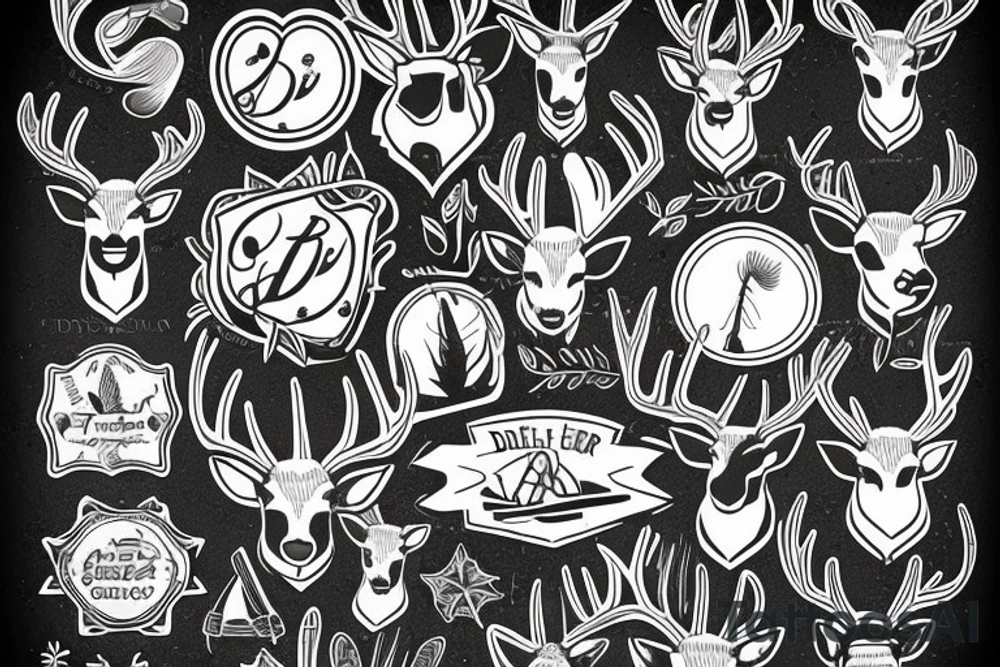 Deer and grass tattoo idea