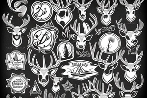 Deer and grass tattoo idea
