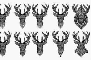 Deer and grass tattoo idea