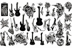 Matrix and guitar tattoo idea