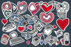 computer code penetrates the heart tattoo idea