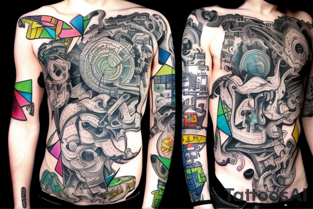a person looks like a program code tattoo idea