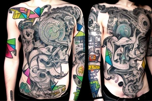 a person looks like a program code tattoo idea