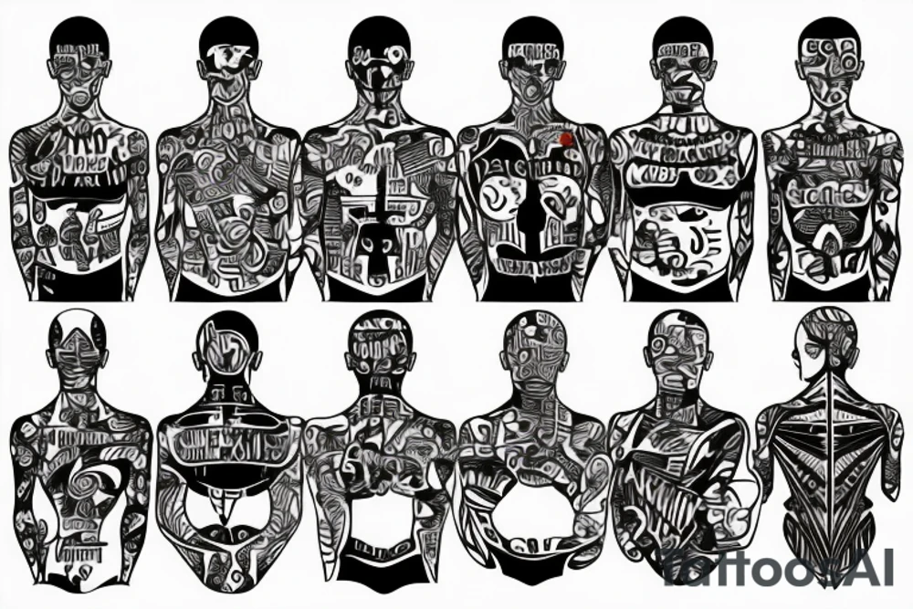 a person looks like a program code tattoo idea