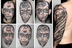 a person looks like a program code tattoo idea