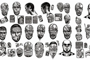 a person falls apart into a program code tattoo idea