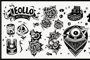 Console.log("Hello, World!") tattoo idea