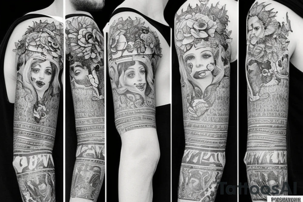 Панк с шипами на голове tattoo idea