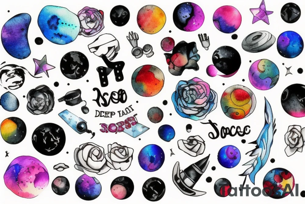 The keyboard deep in the space tattoo idea